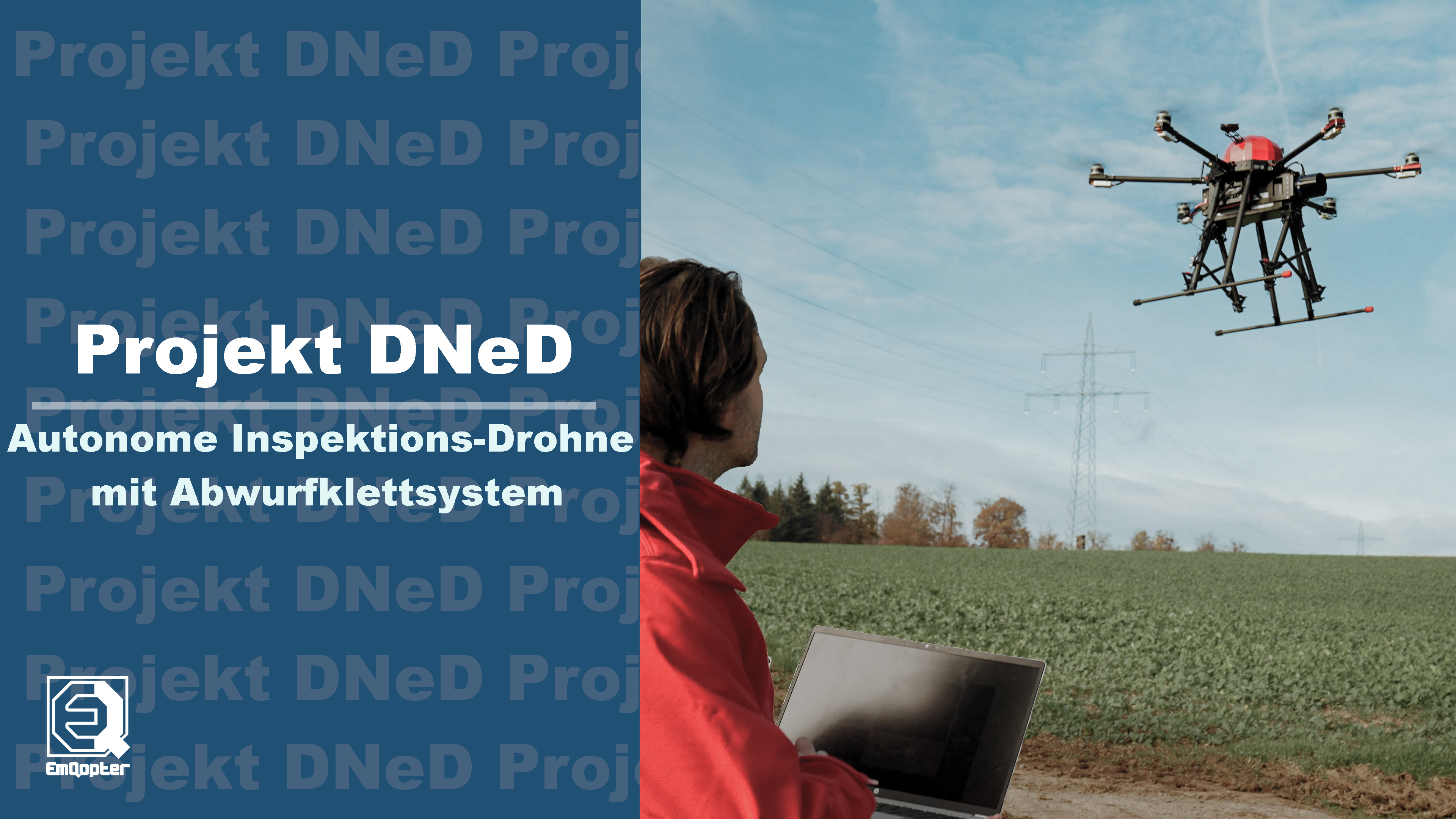 Autonome Inspektions-Drohne mit Abwurfklettsystem - Langes Video